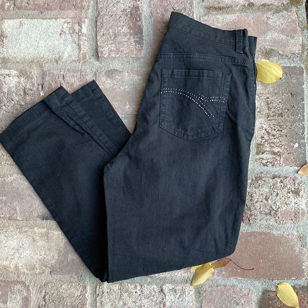 Vintage Gloria Vanderbilt  Missy High Waisted Black Five Pocket Jeans Size 8